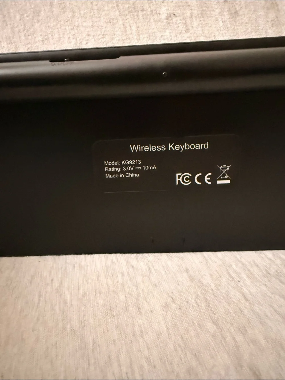 Slim Black Bluetooth Keyboard with Full Layout